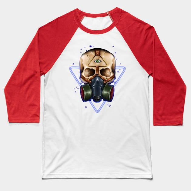 Covid mask Baseball T-Shirt by SAN ART STUDIO 